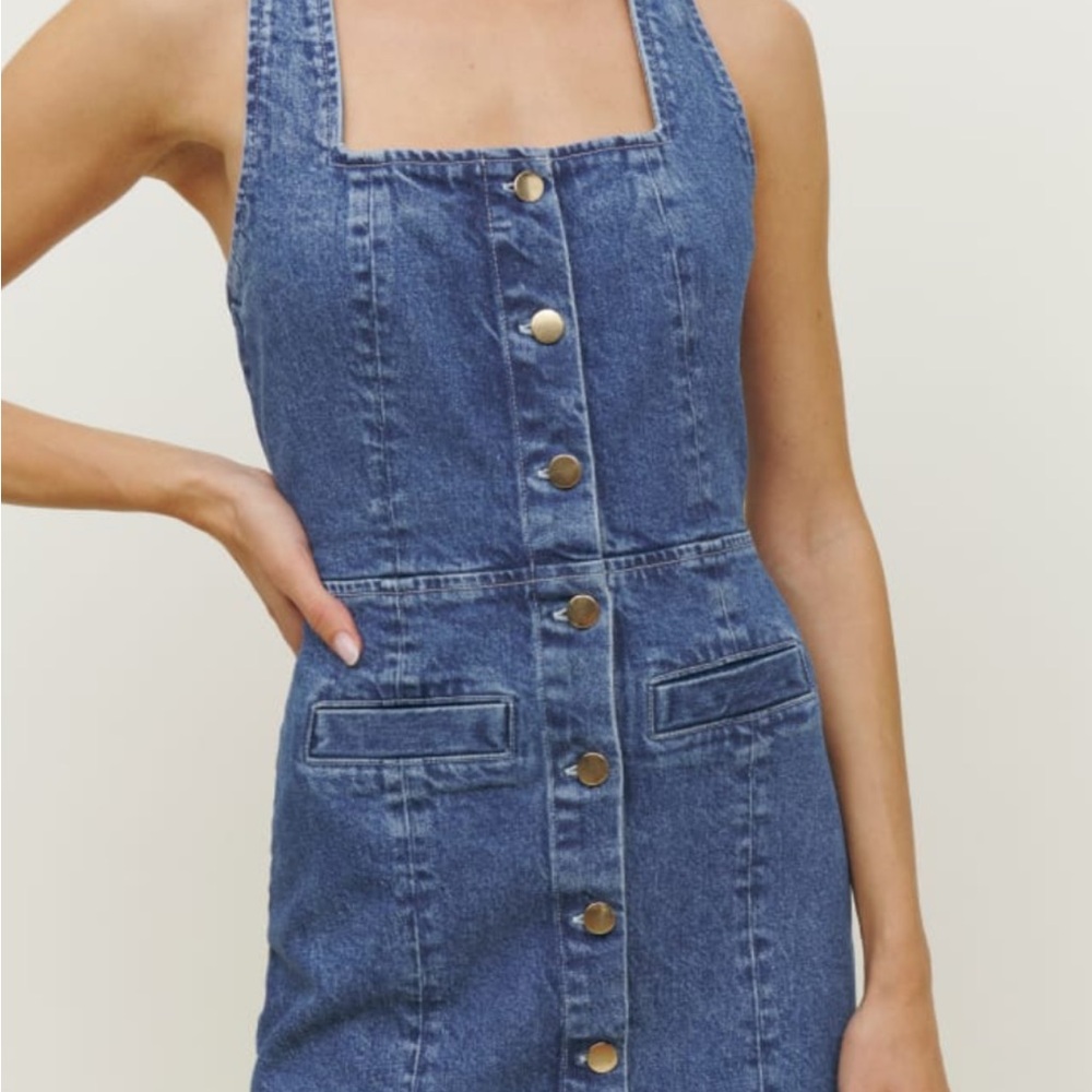 Reformation Dionne Denim Mini Dress